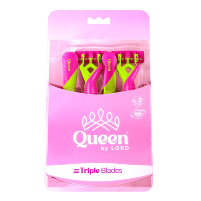 Queen By Lord Triple Blades Disposable Razors, 6+2 free 